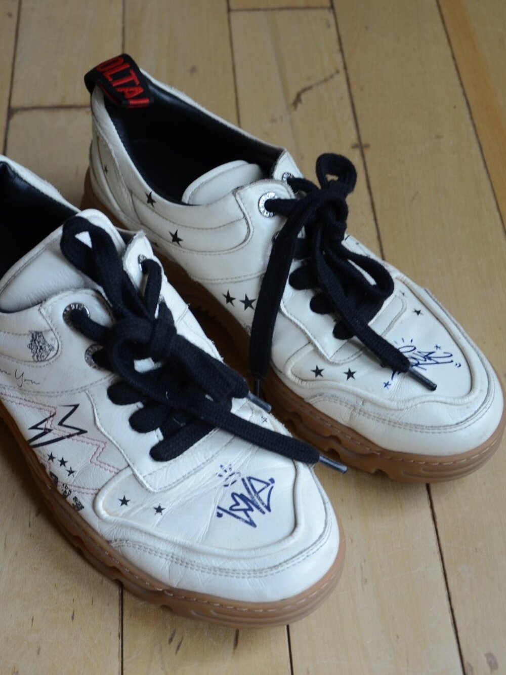 Zadig & Voltaire Blaze Crush Sneakers White Leather Size 40